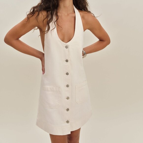 Reformation Dresses & Skirts - UNUSED Brittany Denim Halter Mini Dress XL